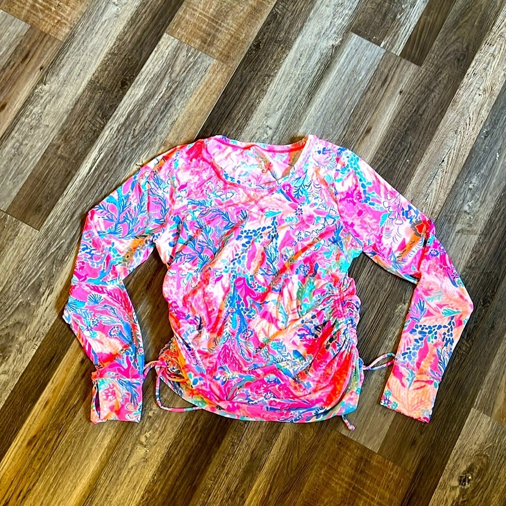 Lily Pulitzer Luxletic rash-guard XL